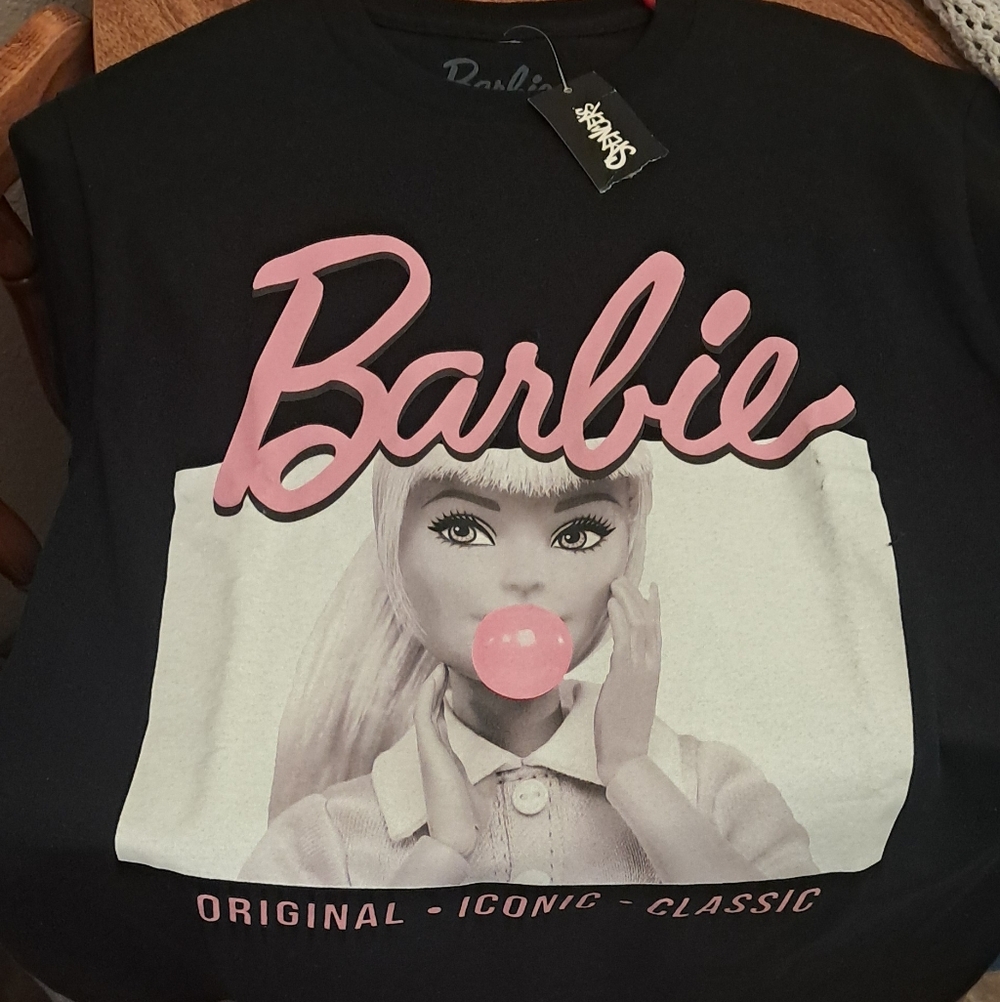 Barbie Black Tee with Pink Graphic From Spencers